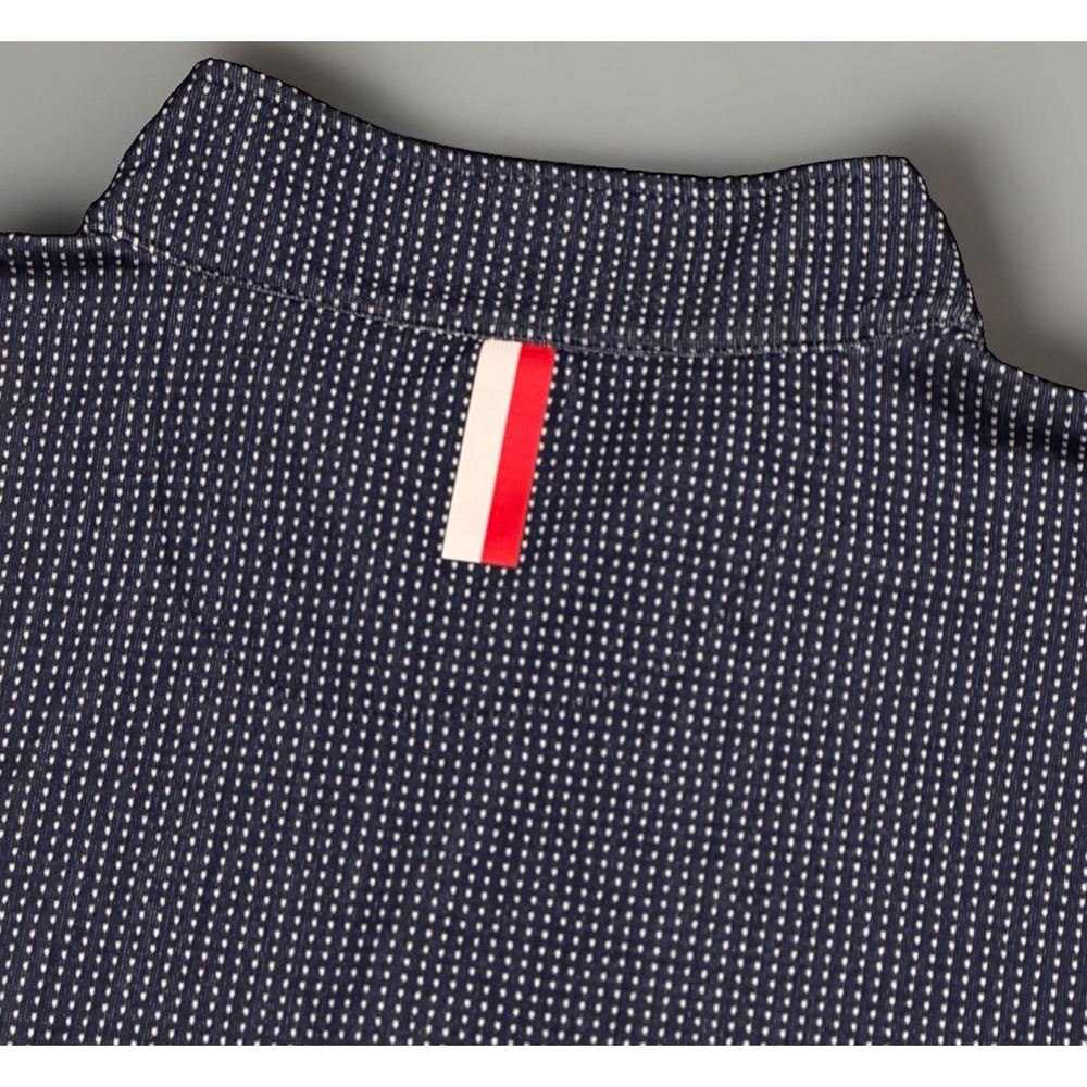 Rhoback Pullover Mens Size Large Blue Polka Dot 1/4 Zip Performance Stretch Golf - Picture 8 of 8